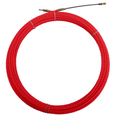 Sonda tiracavi elicoidale monofilo, Ø4,2mm, 30 metri, con terminali intercambiabili M5, rossa - Tecnid STOL4-030