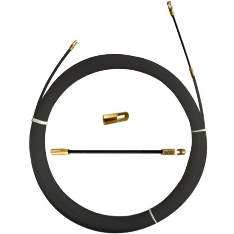 Sonda tiracavi in nylon, Ø4mm, 5 metri, con terminali fissi, nera - Velamp SYB4-005
