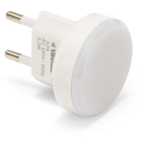 Luce notturna Moon, 0,3W, spina 10A, senza interruttore - Velamp IL04