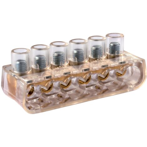 Morsetto forbox a 6 fori, sezione 5x6mm² e 1x10mm², 6 poli, 450V 41A - Wimex 6003066