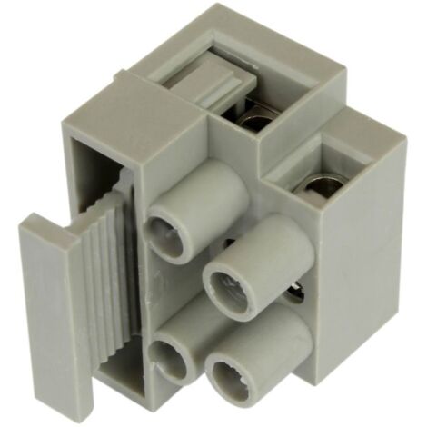 Morsettiera mammut, con portafusibile 5x20mm, 2,5mm², 2 poli, 300V 6,3A, bianco - Wimex 6030182