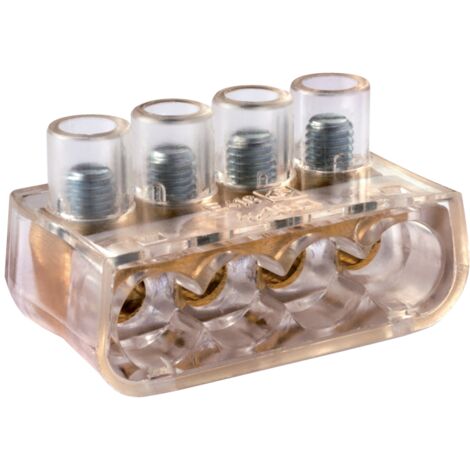 Morsetto forbox a 4 fori, sezione 4x10mm², 4 poli, 450V 76A - Wimex 6003164