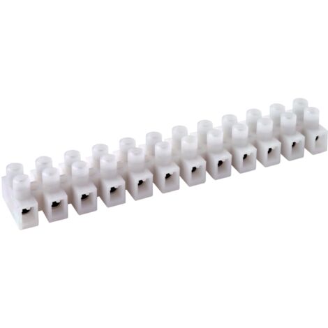 Morsettiera mammut, 25mm², 12 poli, 400V 101A, bianco - Wimex 6030870