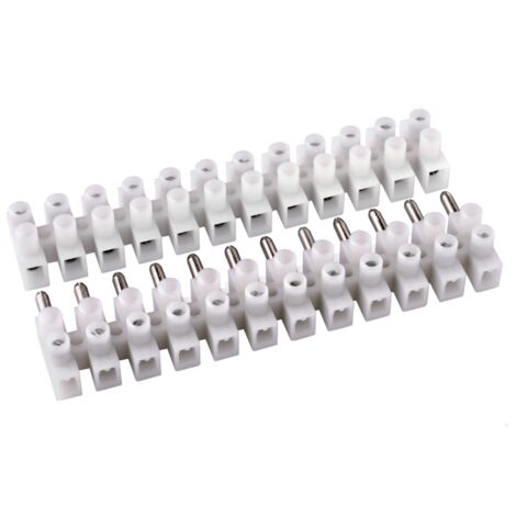Morsettiera mammut, con spina di unione, 2,5mm², 12 poli, 450V 24A, bianco - Wimex 6030110
