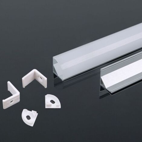 V-tac 2 metri profilo in alluminio per strisce led da interno vt-8109 3353