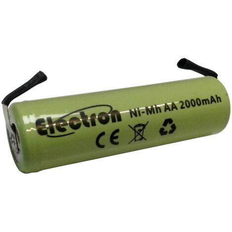Batteria ricaricabile Ni-Mh stilo AA 1,2V 2000mAh con linguette a saldare