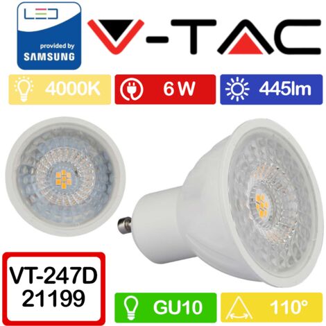 Lampada Led GU10 Dimmerabile 6W 110 Gradi 220V Bianco Neutro 4000K SKU-211991