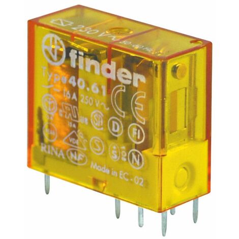 Relè di potenza, 230 Vac, SPDT, 16 A,  foro passante (THT), serie 40 - Finder 40.61.8.240.0000