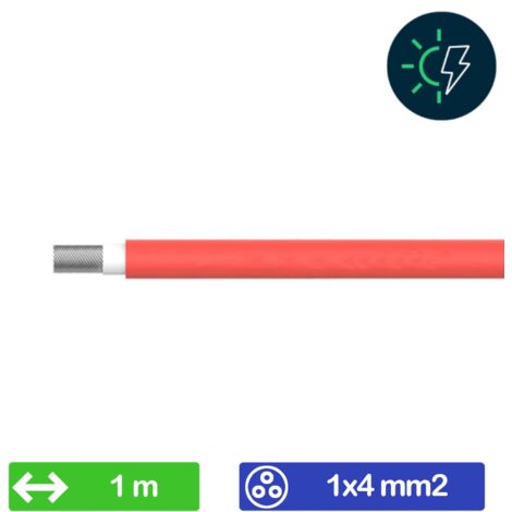 Cavo Solare Nero Rosso Resistente UV Lukaro 4mm²/6mm² Nero/rosso - Per Pannelli Solari, Resistente Alle Intemperie, Corrente Fino A 50A Cavo Solare Fotovoltaico - Foto 2