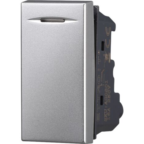 Interruttore Assiale Nero Per BTicino Axolute – 10A 250V – Compatibile HD4001N