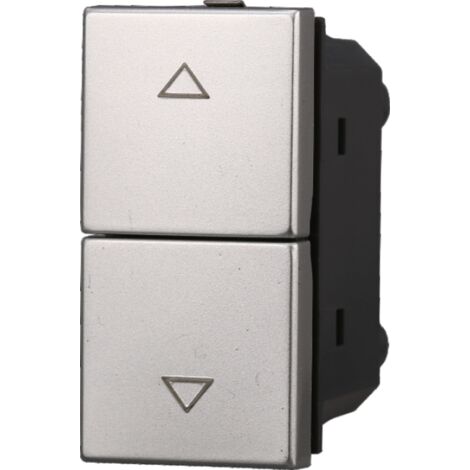 ETTROIT Pulsante Interbloccato Doppio Saliscendi 1P+1P 10A Colore Bianco Compatibile Con Vimar Plana 87266896