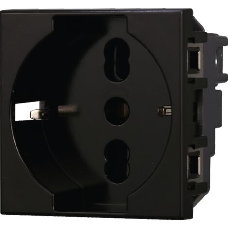 Presa Bipasso BTicino Axolute Compatibile HS4180 | Colore Nero | 10/16A 250V | Senza Marca - Foto 5