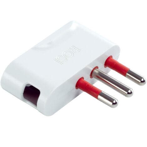 Spina 16A 2P+T, piegata a 90°, bianco, serie Emilia Specialist - Rosi RS9707B