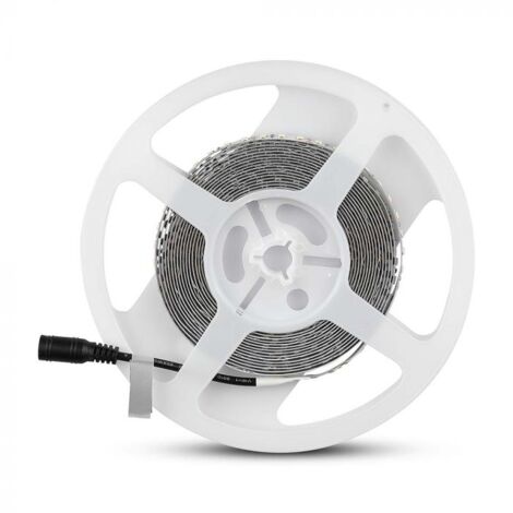 Strip led 12V, bianco naturale 4000K, 5 metri, chip Samsung, SMD2835, 12W/m, 120 led/m, IP20, larghezza 10mm - V-TAC PRO VT-5-120 21324