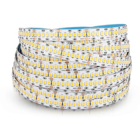 Strip led 24V, bianco naturale 4000K, 10 metri, chip Samsung, SMD2835, 18W/m, 240 led/m, IP20, larghezza 10mm, CRI95  - V-TAC PRO VT-10-240 332