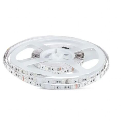 Strip led 24V, bianco freddo 6500K, 5 metri, SMD5050, 10W/m, 60 led/m, IP20, larghezza 10mm - V-TAC VT-5050 212430