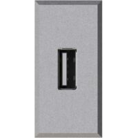 Modulo presa USB 2.0 tipo A, 5Vdc 2,1A, serie U, tech, compatibile con serie BTicino Axolute - 4Box USB 2.1 4B.HC.USB