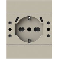 Modulo presa schuko, 2 prese 10A e 2 prese USB 3.1 tipo C, 5Vdc 3A, serie U, sabbia, compatibile con serie BTicino Living Now - 4Box USBP503 4BUSBP503.KM
