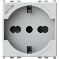 Modulo presa schuko smart WiFi con energy meter, serie S, bianco, 16A, compatibile con serie Vimar Plana - 4Box P40S 4BP40S.V14