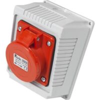 Presa industriale da parete, 380V, 3P+T, 32A, IP54 - Rosi 11.1416