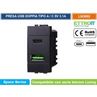 Ladebuchse USB-A Für Vimar Plana – 5V/2,1A, Weiß, Kit Mit 4 Stück, Für Steckdosen-Montage