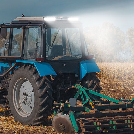 Kit Luci 12V Completo Universale Per Trattori Cavo 4mt Con Fanali A Base Inclinata - Foto 7