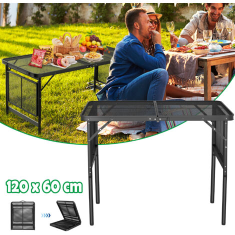 Tavolo Da Campeggio Pieghevole Deuba | 80x60x70 Cm | Leggero In Alluminio E MDF | Con Maniglia - Foto 3