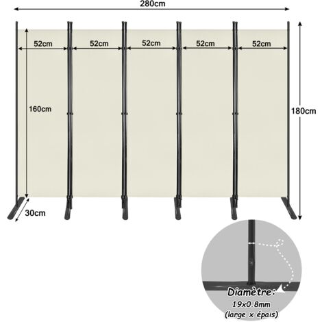 Paraventi Divisorio indipendente balcone privacy giardino paravento parete  divisoria tenda doccia per interni ed esterni (280