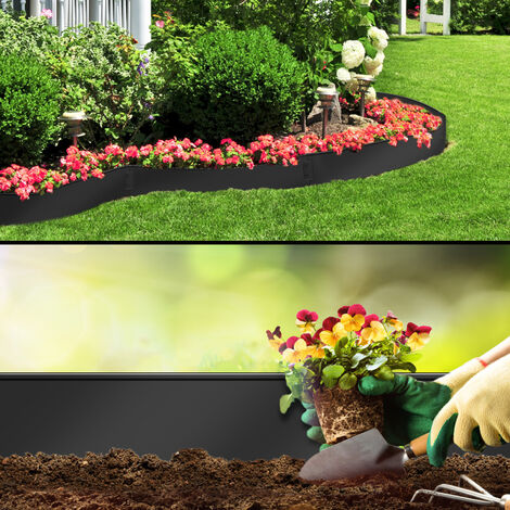 Bordi Per Giardini Bordi Per Prati Flessibili Bordi Per Letti In Plastica Rigida Bordi Per Falciatura Giardinaggio 25m 12 5cm 2mm Nero 85382665