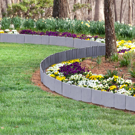 Bordo Del Giardino Bordo Del Prato Flessibile Del Bordo Del Letto Di Plastica Dura Giardinaggio 10m 14 Cm 2 Mm Marrone 85382629 - Foto 10