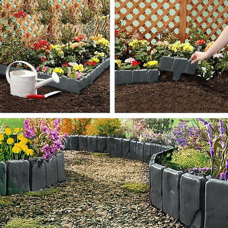 Bordo Da Giardino In Plastica Effetto Rattan | 40 Pezzi Per 40m