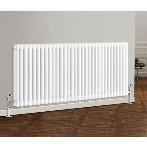 Traditional Radiator Cast Iron Style Radiator 3 Column White 600 x 1460mm