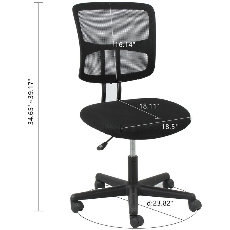 Ergonomic Office Chair, Mid-Back Desk Chairs, Computer Mesh Chair