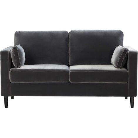 Sofa Double Seat Couch with Armrest - Velvet 2 Seater (1/4)