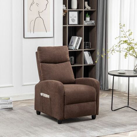 Pushback Velvet Massage Armchair Chair (1/4)