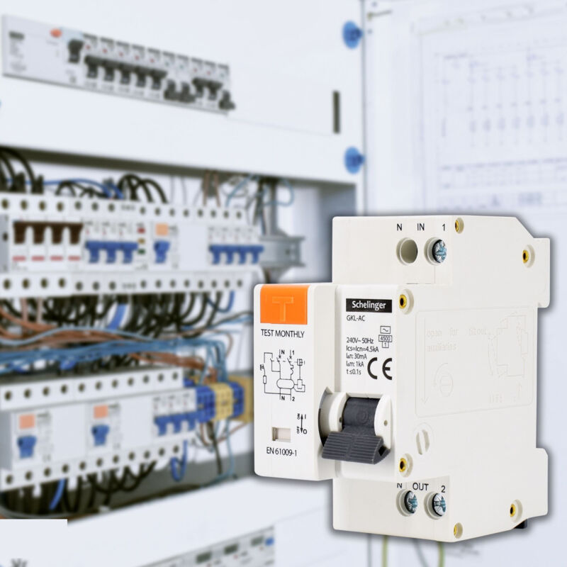Disjoncteur Différentiel Type A 30 MA - 1P+N - 220V - 6A à 40A - Protection Fuite à La Terre - 14