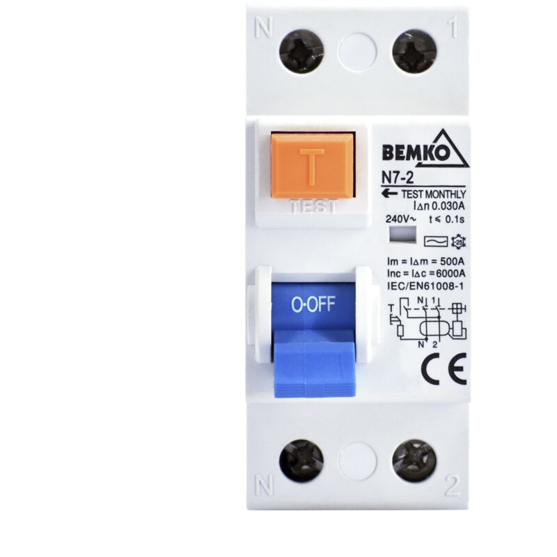 Disjoncteur DifféRentiel 30ma Rail Din 63A 80A 110V 230V, Dispositif De