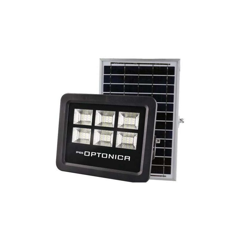 Projecteur LED Solaire Noir Équivalent 150W 2900lm Blanc Jour 6000K