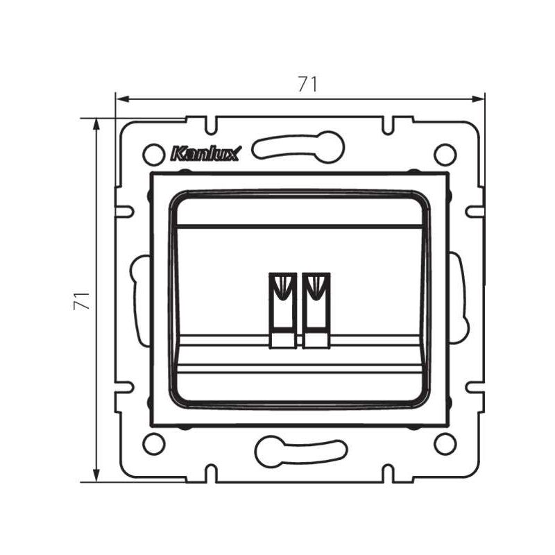 Double Prise Réseau Ethernet RJ45 CAT5e Encastrable DOMO Argent