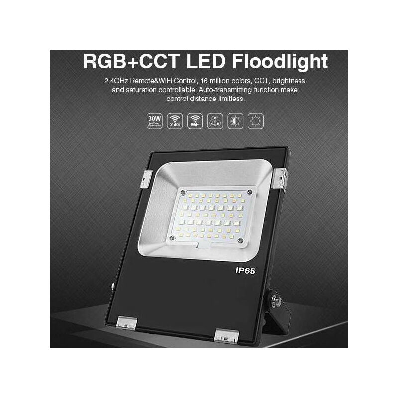 Projecteur RGB CCT - 30 Watts LED - IP65 - 2.4 GHz - FUTT03