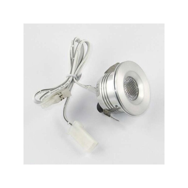 Mini spot LED encastrable 220V IP44 3,4W dimmable gris diamètre 37mm