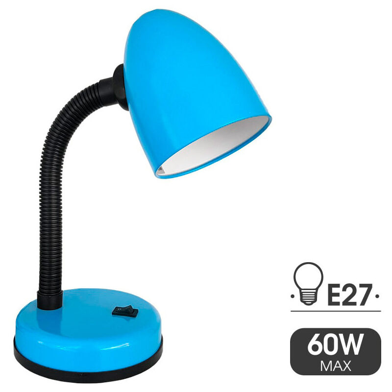 Lampe de bureau à Pince couleur Bleu E27