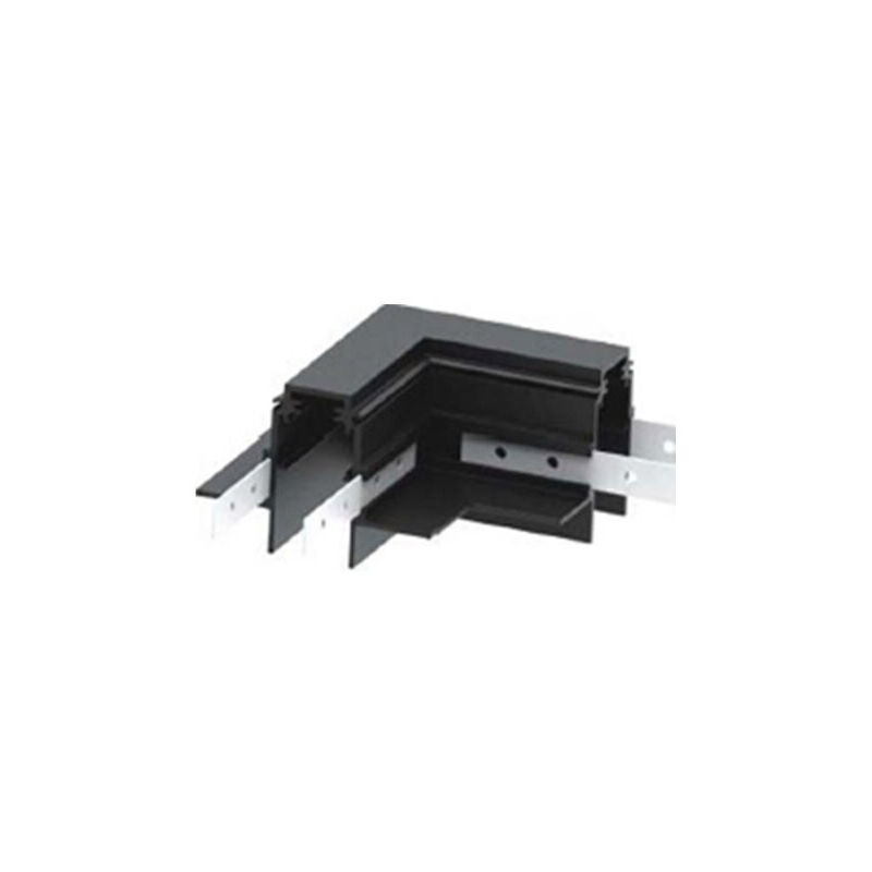 Connecteur d'Angle 90° Noir Aluminium pour Rails Semi-Encastrables Triphasés Magnétique S20
