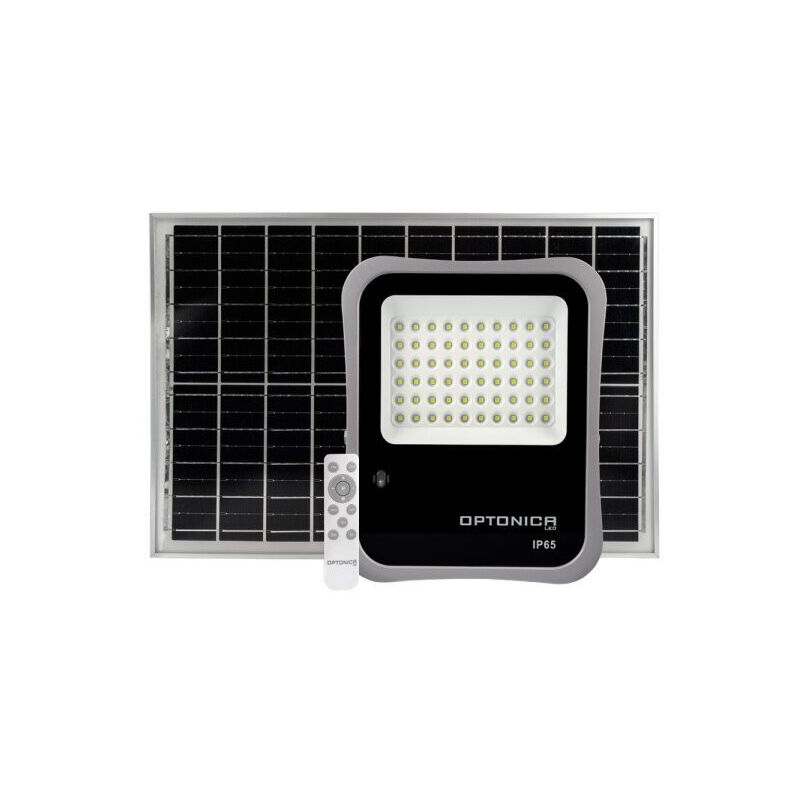 Projecteur LED Solaire avec Télécommande 15W 1200lm (120W) 90° Étanche IP65  - Blanc du Jour 6000K