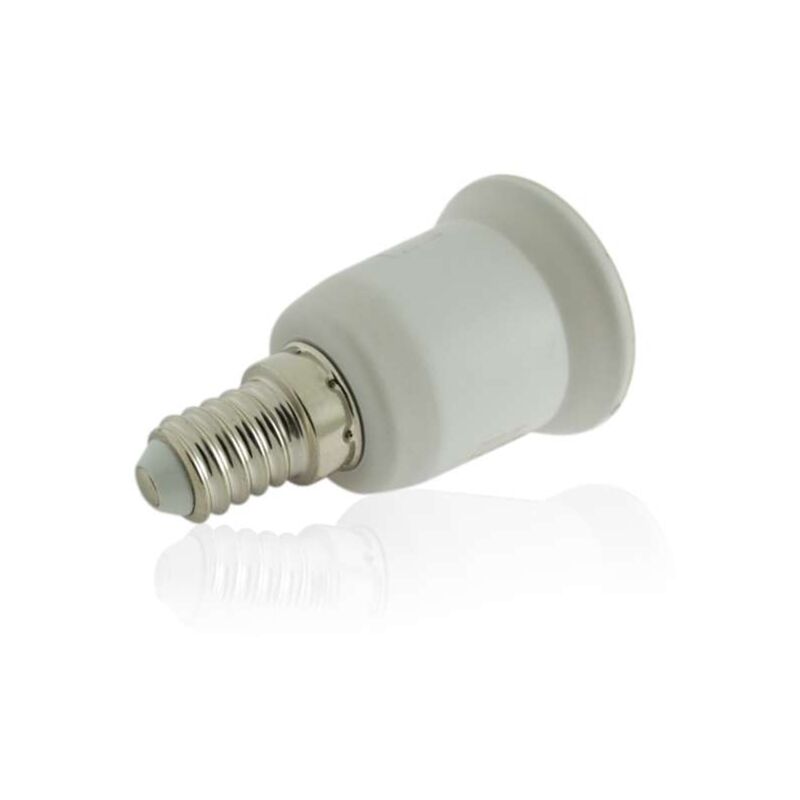 Adaptateur de douille culot pour ampoules - fiche mâle E27 vers fiche  femelle E14 - Blanc - Zenitech