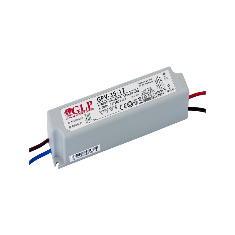 Alimentation LED DC36V 35W 1A Étanche IP67 GLP