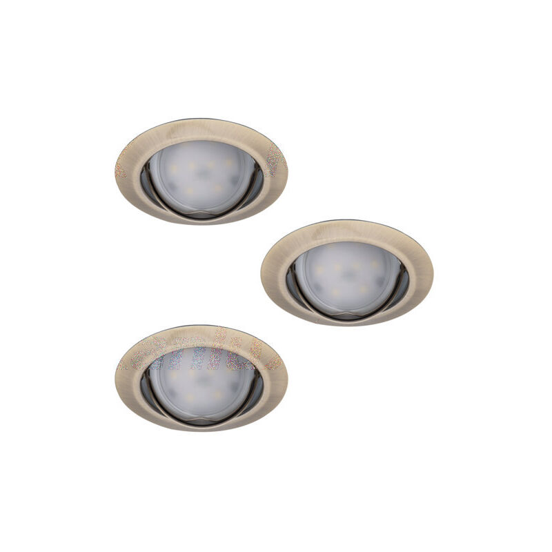 Support Spot LED Encastrable Cuivre 3x10W Intérieur GU5.3/GU10