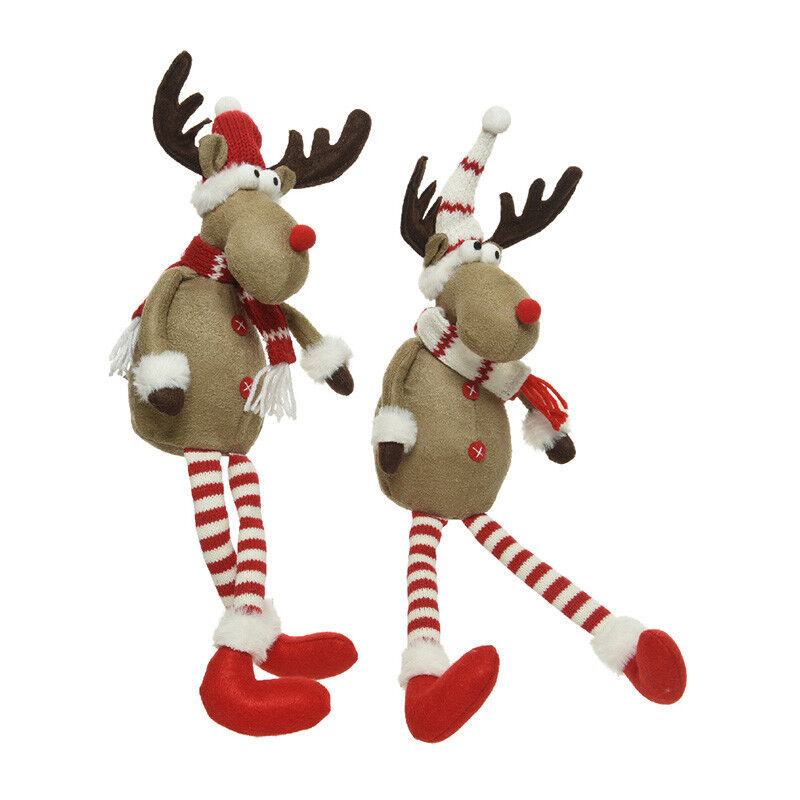 COM-FOUR® Renne De Noël - Figurine D'élan D'hiver Comme Support Décoratif - Jolie Décoration De Noël Comme Décoration De Chambre - Objet De Décoration Suédois - Décoration D'hiver Avec Chapeau Pointu