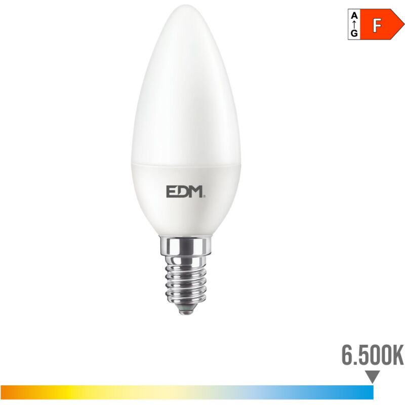 AMPOULE BOUGIE LED E27 5W 400lm 3200K LUMIÈRE CHAUDE Ø3.6x10.3cm EDM