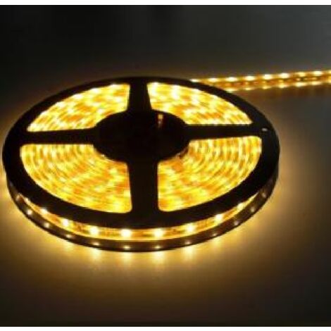 Ruban LED Jaune 5m 300 LED 3528 - Bande Lumineuse, Tension 12V, Neuf